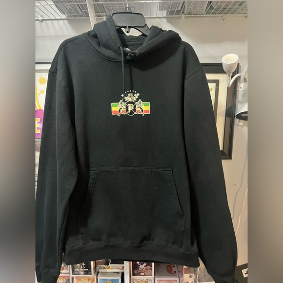 Primitive Bob Marley Rasta Hoodie Collab Streetwear Black Top Medium Mens Gifts - Picture 5 of 6